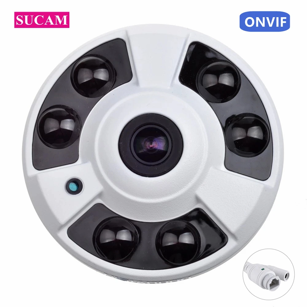 360 Degree IP Fisheye Camera Indoor 2MP 5MP Wide Angle Security CCTV Infrared IP-Cameras 20M IR Motion Detection XMEye APP