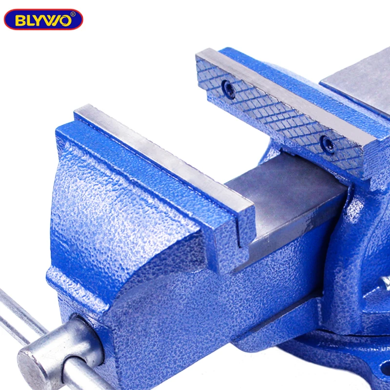 5inch 360 Degree Swivel Base Cast Iron Bench Vise With Anvil Vice Rotary Adjustable Clamp tools