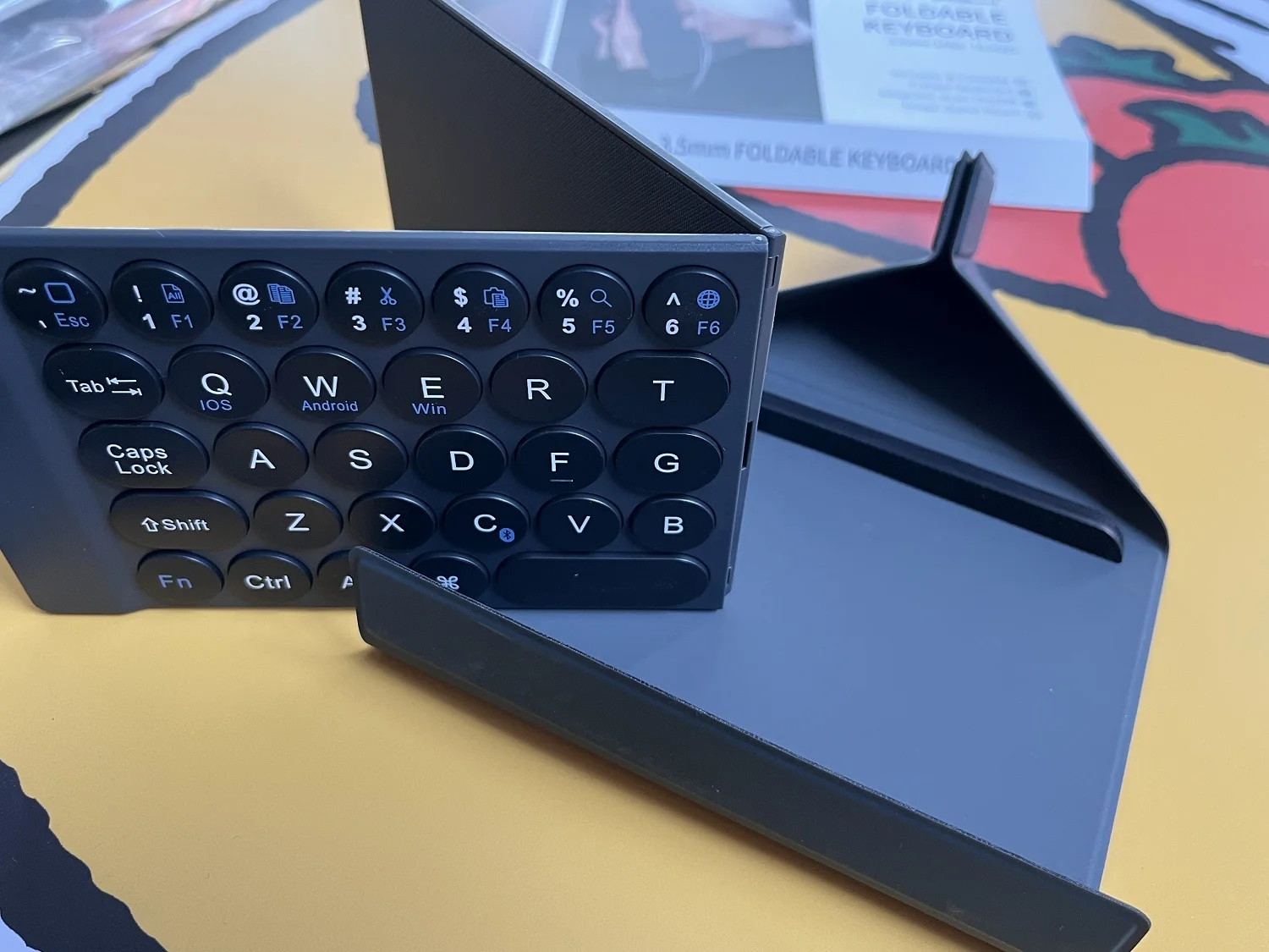 MIPOW-teclado plegable delgado para iPad, iPhone, Bluetooth, inalámbrico, con bolsa mágica, soporte, para tableta, portátil, regalos