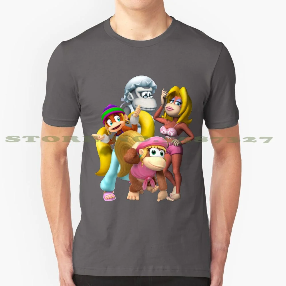 Kongs-Camiseta de algodón puro 100% para mujer, remera de Donkey Kong Dixie Candy, videojuegos, Sexy