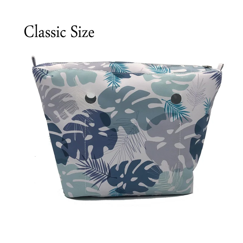 Mini borda floral clássico à prova dwaterproof água impressão forro de lona bolso interior inserções para obag bolsa o acessórios