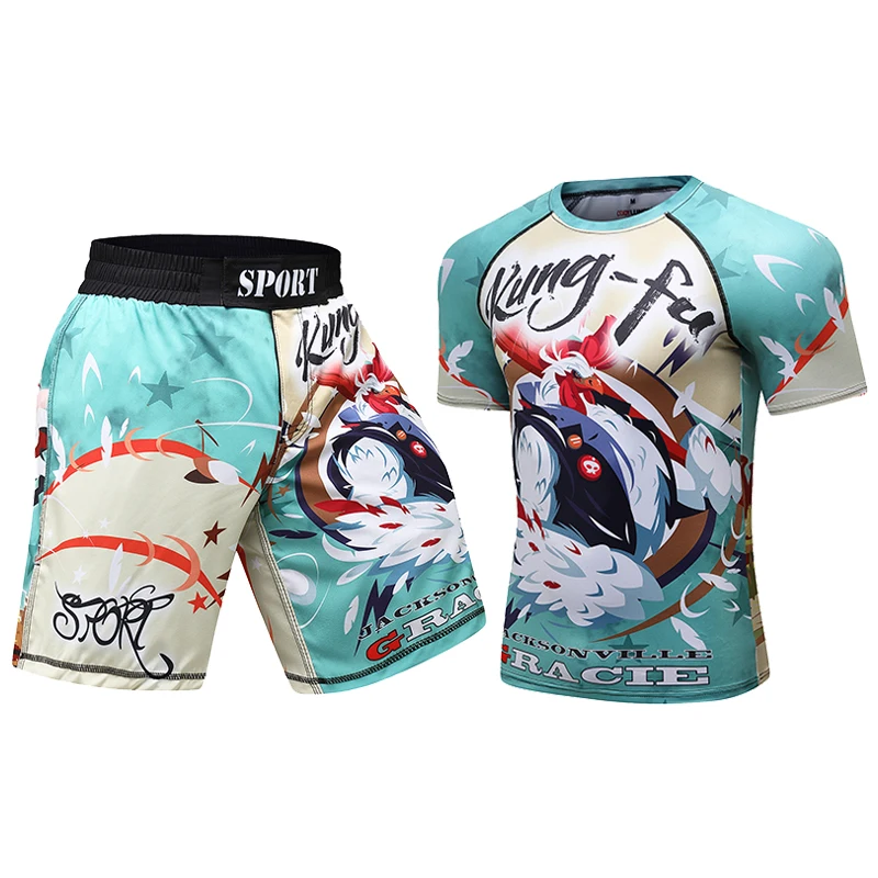 

Cody Lundin Men 3D Printed MMA Rashguard Compressed Soft Male Plus Size Kickboxing Shorts Fitness Cycling Sets Sublimated