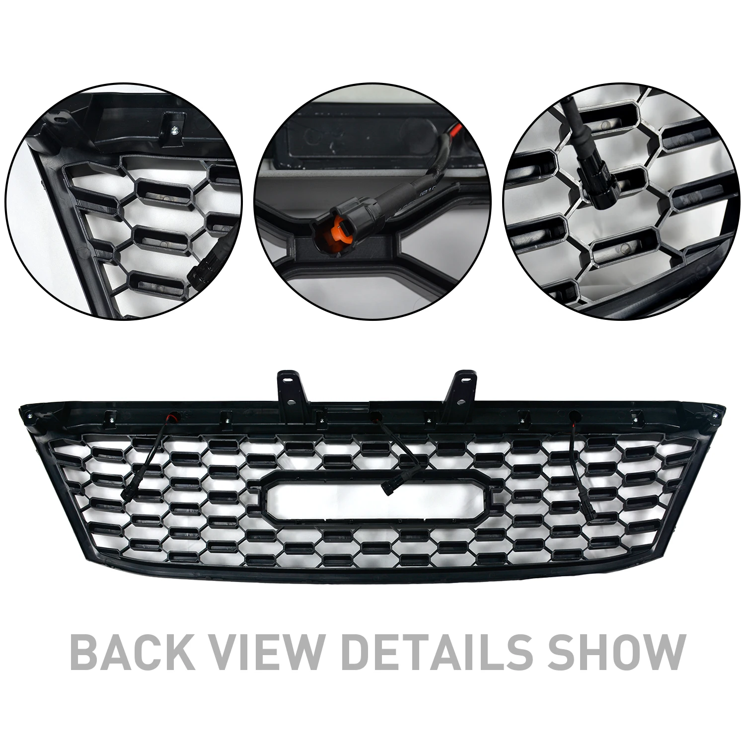 Modified For Hilux Radiator Grille For Hilux Vigo 2006-2008 2009 2010 2011 Front Racing Grill Grills Mesh Front Bumper Grilles