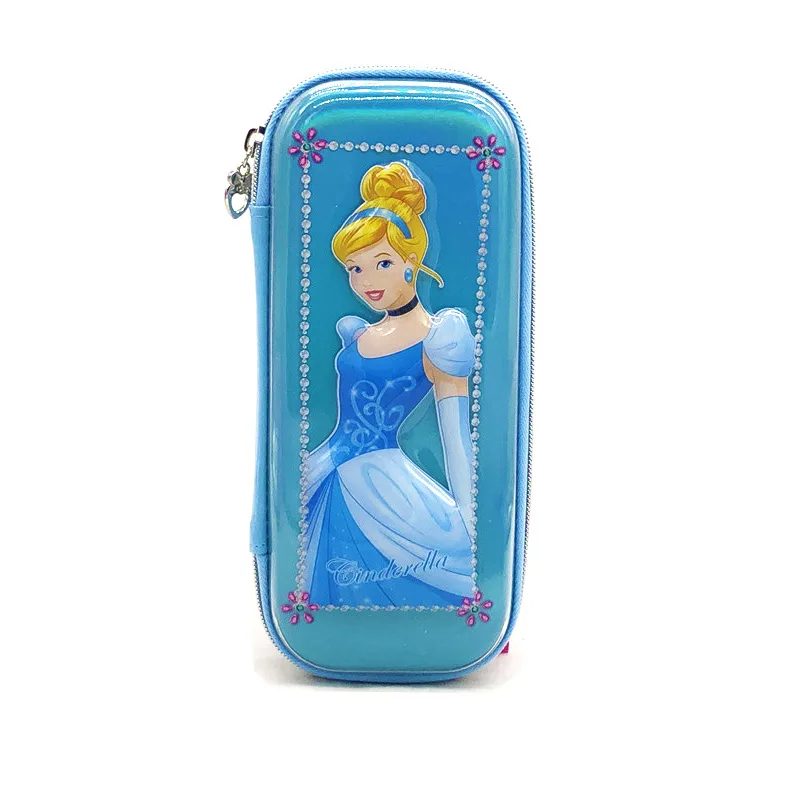 Imagem -02 - Disney Princess Eva Papelaria Caixa Bonito 3d Estéreo Diamante Impermeável Grande Capacidade Lápis Case Estudante Material Escolar Presente