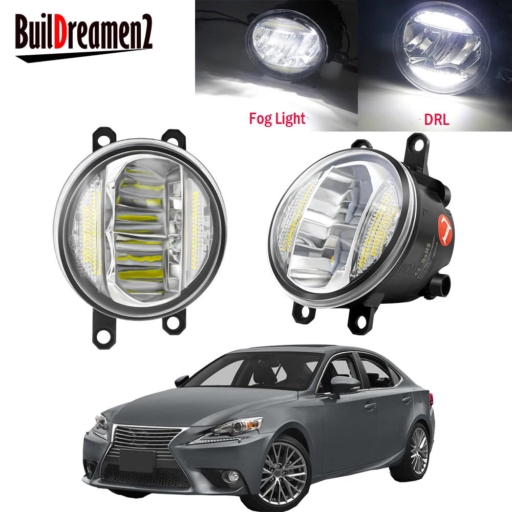 Car Front Bumper Fog Light Assembly LED DRL Daytime Running Lamp 30W 12V For Lexus IS250 IS350 With F-Sport Package 2008-2013