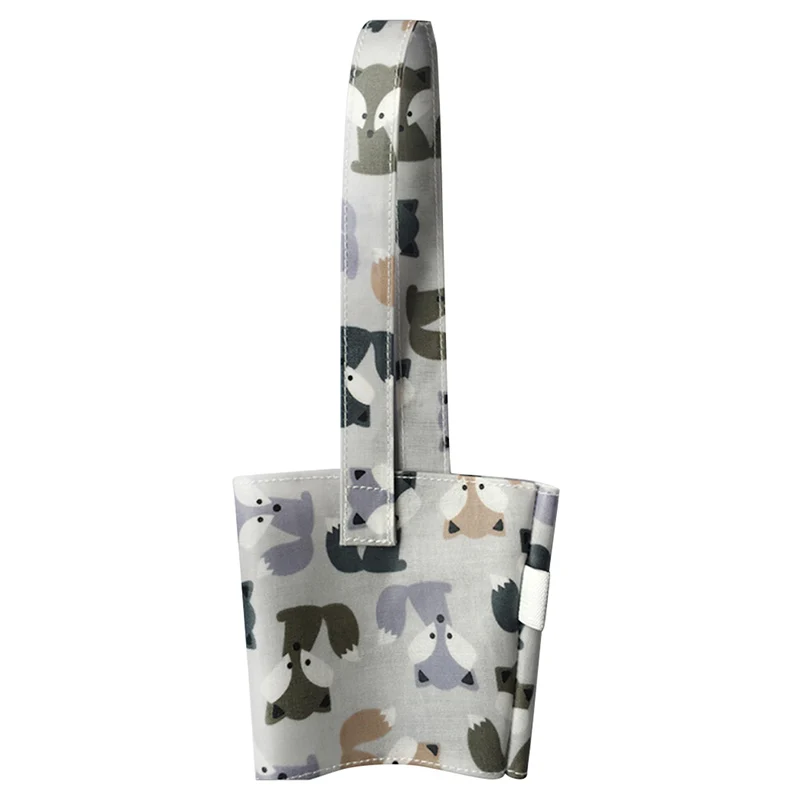 12 partternアニマルカップバッグキャリアミルクティージュース用ポータブルピュアカップカバーアウトドア用の素敵な無臭の小さなギフトハンドバッグ