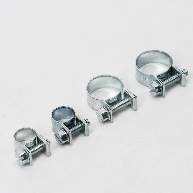 10PCS/Set Car Fuel Hose Clips Hoses Clamps Set Mini Carbon Steel Air Hose Clamp Diesel Petrol Pipe Clips Auto Hose Parts 6 Style