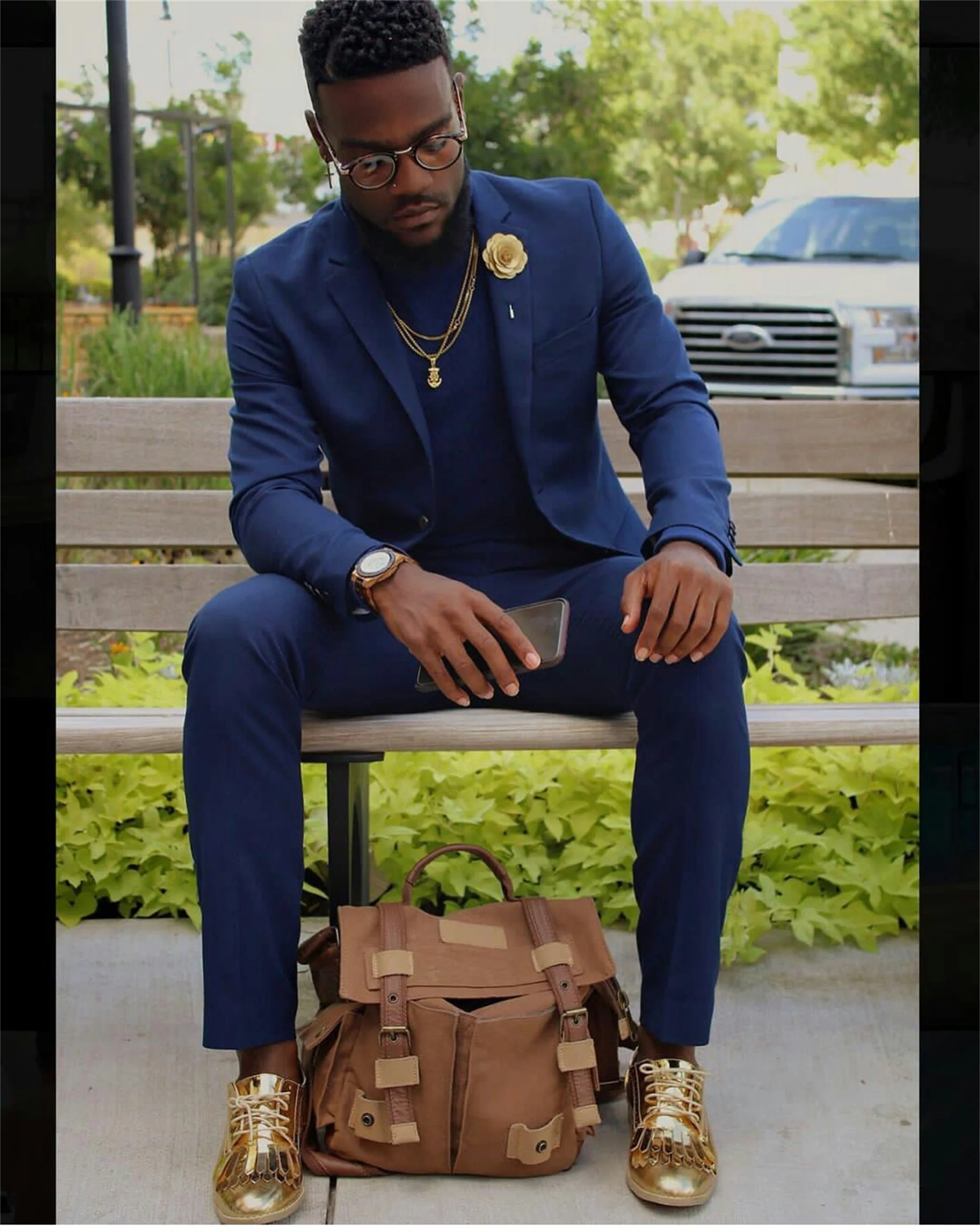 Traje de 3 piezas azul real para hombre, traje ajustado, pantalones de novio, trajes a medida, esmoquin para fiesta de graduación y boda