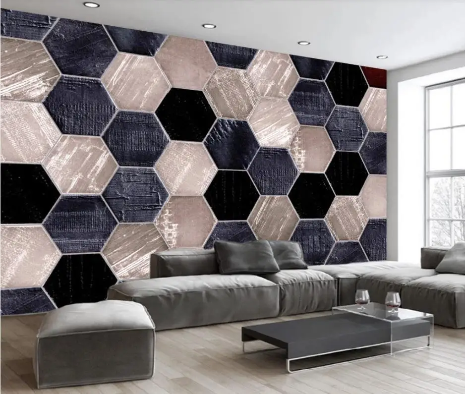 

modern wallpaper for living room Abstract three-dimensional geometric living room background wall