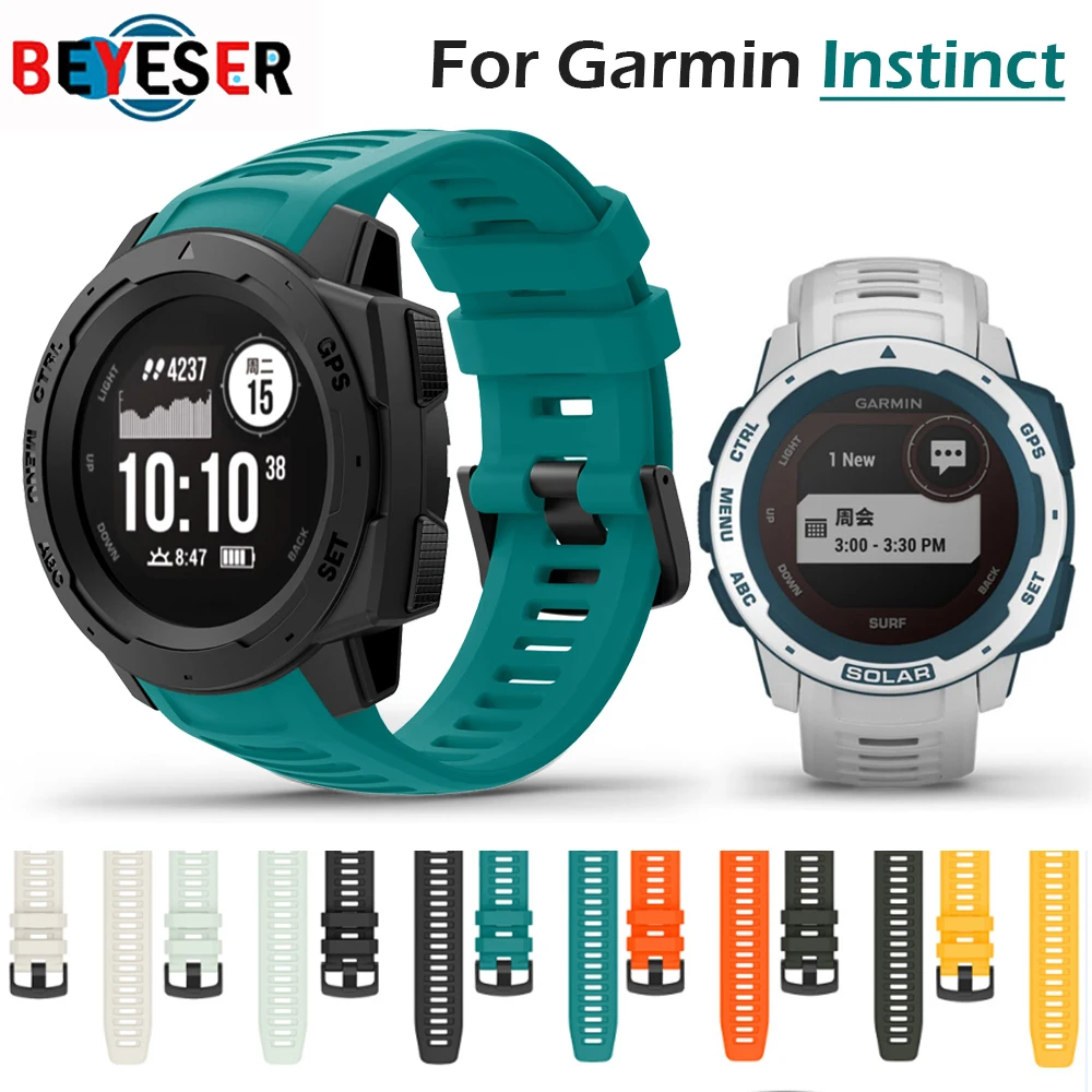 

Fashion Sports Strap For Garmin Instinct Official Same Style Silicone Watchband Smart Watch Replace Bracelet Wristband Accessor