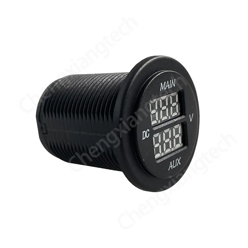 DC 10V-60V Blue led Dual voltage volt meter  Gauge Monitor Voltmeter for Car Motorcycle Yacht Boat Marine ATV RV Vehicles