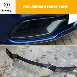 C63 Carbon Fiber Front Bumper Splitter Trim for Benz W205 C205 S205 C63 & C63s AMG Sedan Coupe Wagon 2015 - 2021