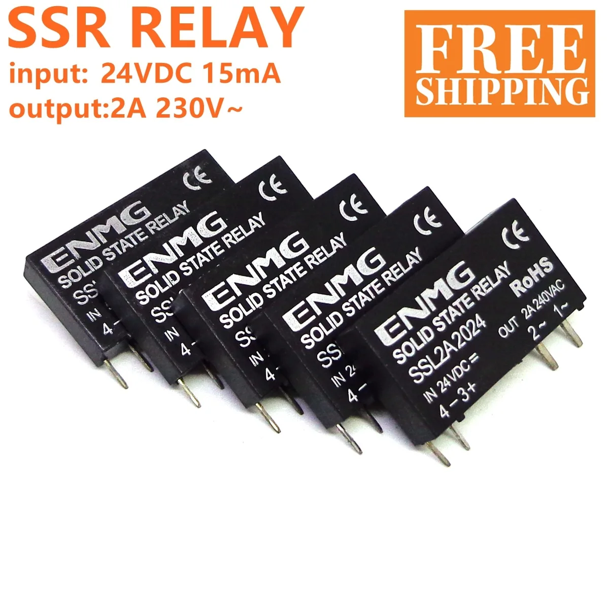 5PCS MRA-23D2 Mini 6.2mm 2A Input: 3-32V DC Solid State Relay Relay Module