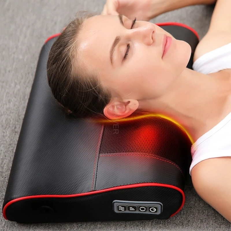 

Infrared Heating Neck Shoulder Back Body Multifunctional Massage Pillow Shiatsu Massager Device Cervical Healthy Massageador