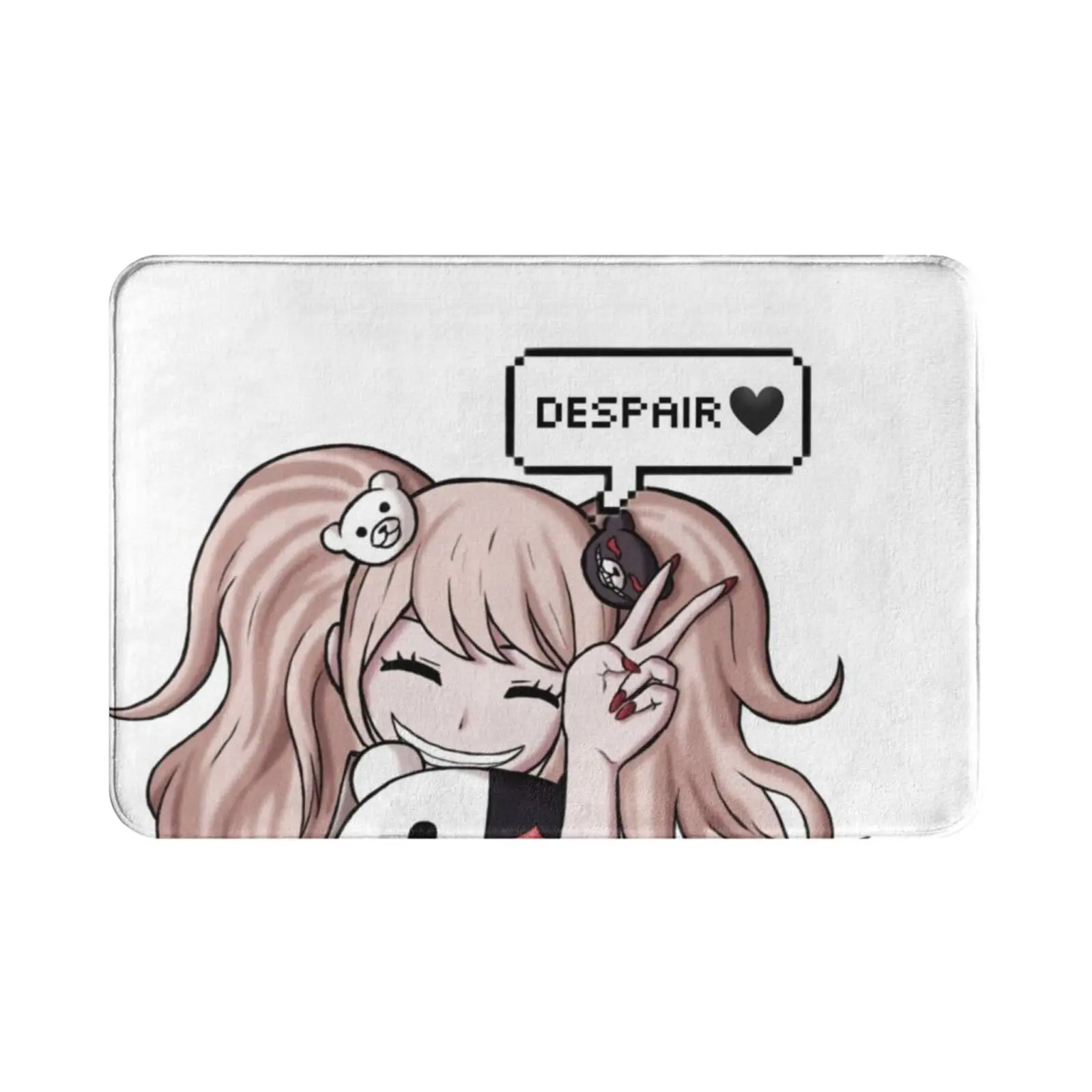 Junko Enoshima Carpet Mat Rug Cushion Soft Junko Enoshima Junko Danganronpa Monokuma Anime Anime Girl