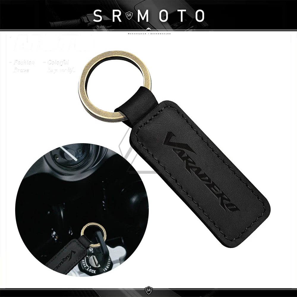 Motorcycle Cowhide Keychain Key Ring Case for Honda XL125V XL125 XL1000 XL1000V Varadero Keyring