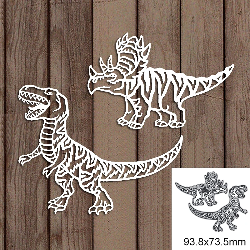 

2pcs Dinosaur Metal Cutting Dies For DIY Scrapbook Cutting Die Paper Cards Embossed Decorative Craft Die Cut New