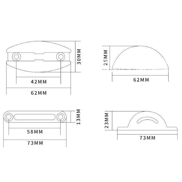 Captura de retenedor de puerta para caravana, campistas, barcos, autocaravanas, Clip de Tope de puerta de nailon instalado en el Cajón del gabinete