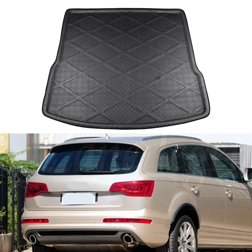 Car Rear Tail Trunk Cargo Mat Boot Tray Floor Carpet For Audi Q7 2006 2007 2008 2009 2010 2011 2012 2013 2014 2015 TPR