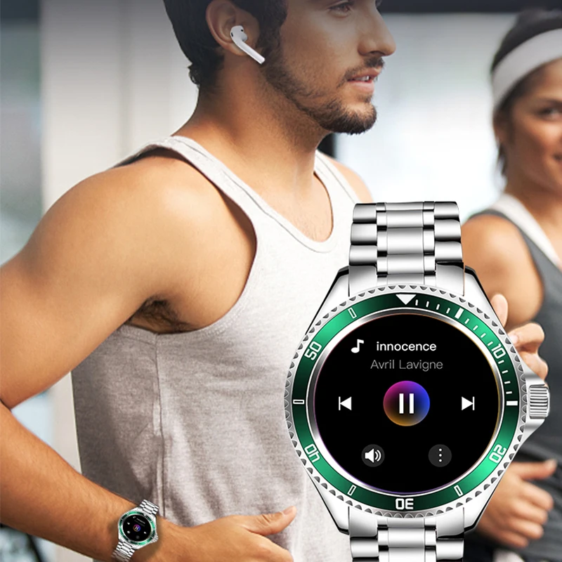 New arrival Music Playback Smart Watch HD Full Round Screen Bluetooth Call Business Smart watch Sports Fitness For Android IOS