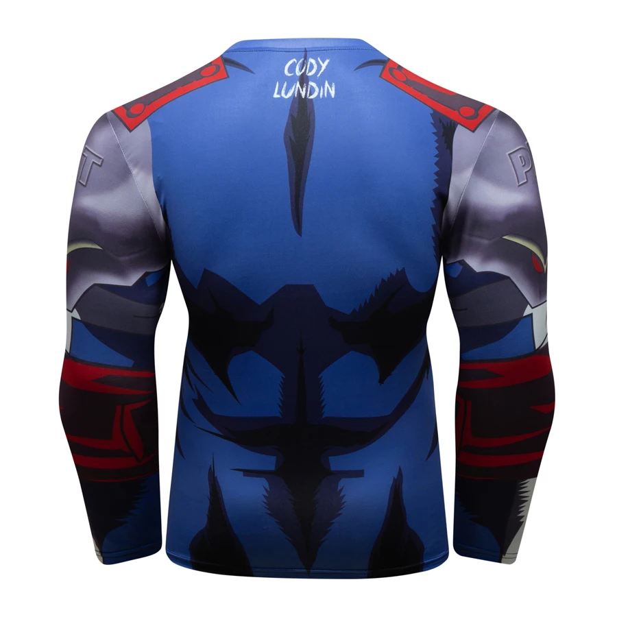 Anime 3D Printed T-shirts Men Compression Shirts Long Sleeve Tops Fitness Tshirts Fashion Slim Tights Tee Male Cosplay Costume