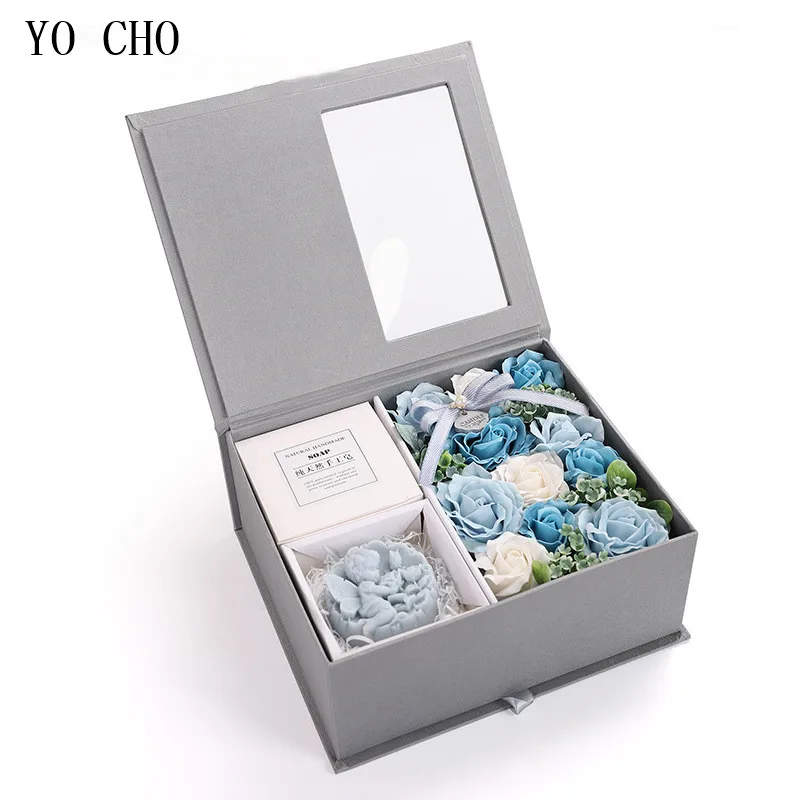 Jabón de flores en conserva, caja de jabón corporal con aroma de rosa, ideal para regalo de boda, Festival, Flore