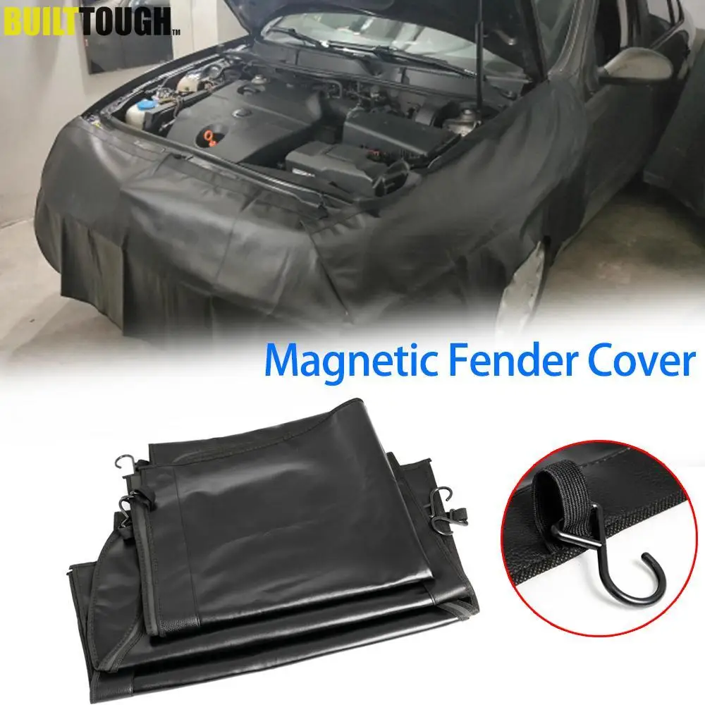 3 PCS/set Magnetic Fender Cover Lightweight Leather Car Body Protector Mat Pad with Hooks for Mechanic Repair Automotive Work