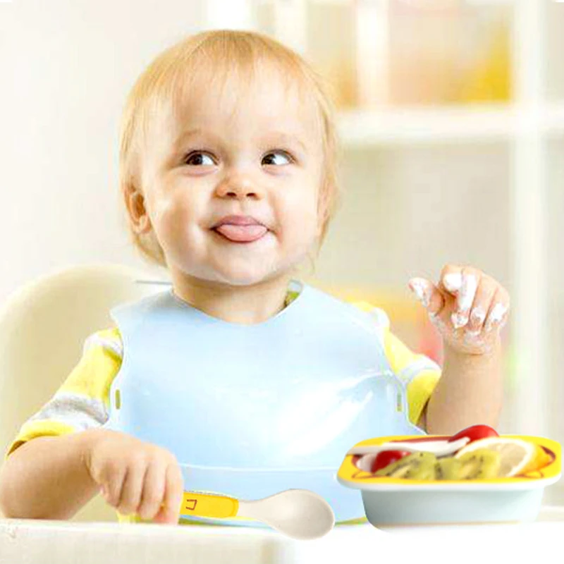 Bamboo Fiber Food Plates For Children Fall-proof Baby Feeding Bowl Cartoon Kids Tableware Toddler Complementary Soup Bowls