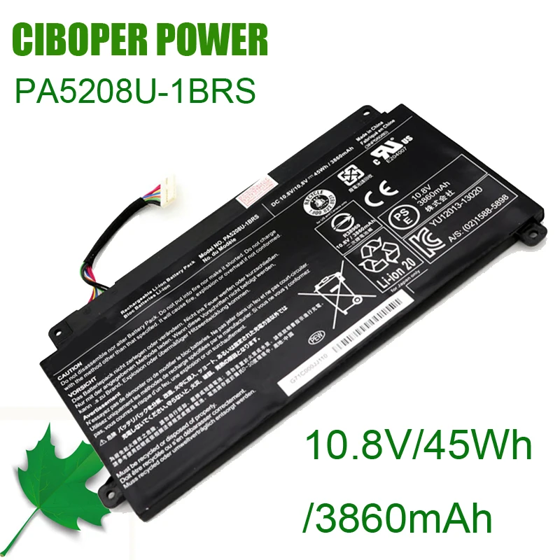 

CP Laptop Battery PA5208U-1BRS 10.8V/45Wh/3860mAh For Chromebook CB30 CB35 CB35-B3340 CB35-B3330 Satellite E45W P55W L55W-C L55