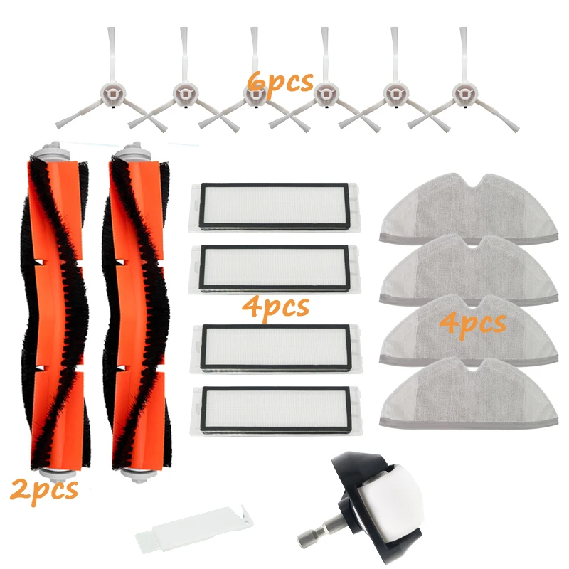 Pel Kain Lap Majun Side Central Kuas HEPA Filter untuk Xiaomi Mijia 1C Sikat STYTJ01ZHM Mi Robot Vacuum Pel SKV4093GL Aksesoris