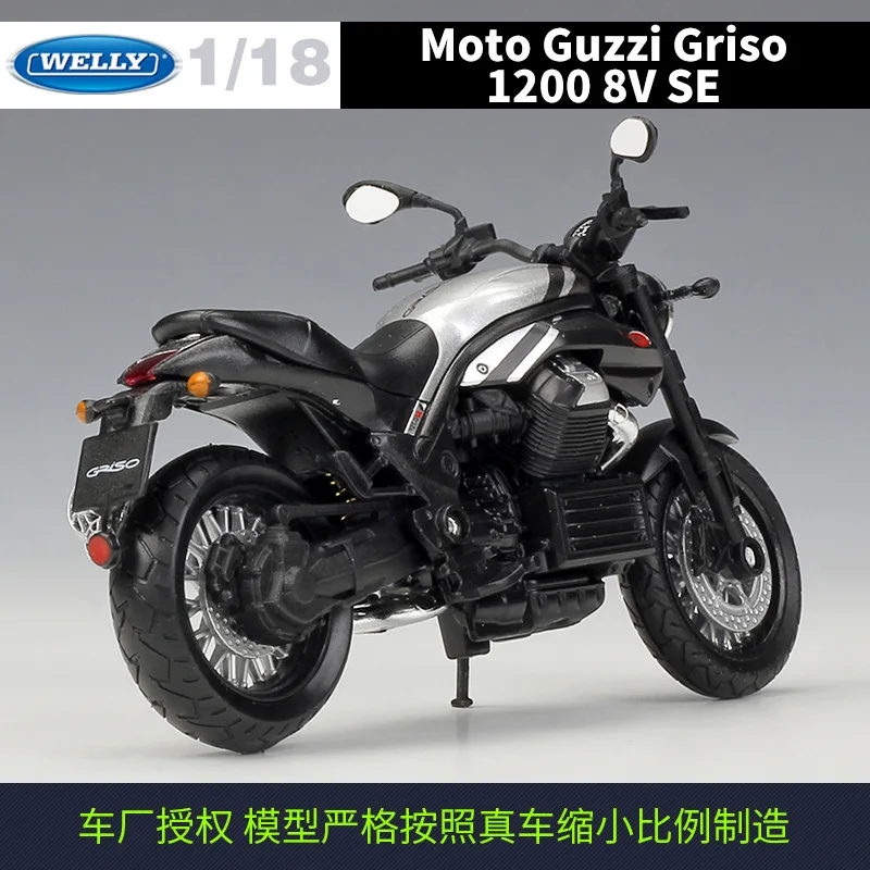 Welly 1:18 Moto Guzzi Griso 1200 8V SE Die Cast Vehicles Collectible Hobbies Motorcycle Model Toys