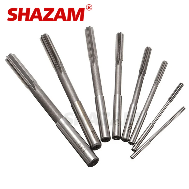 Straight Shank D4 HSS Reamer Chucking Engineering Milling Cutter Tool 3mm/4mm/5mm/6mm/8mm/10mm/12mm/14m 6 Flutes HSS