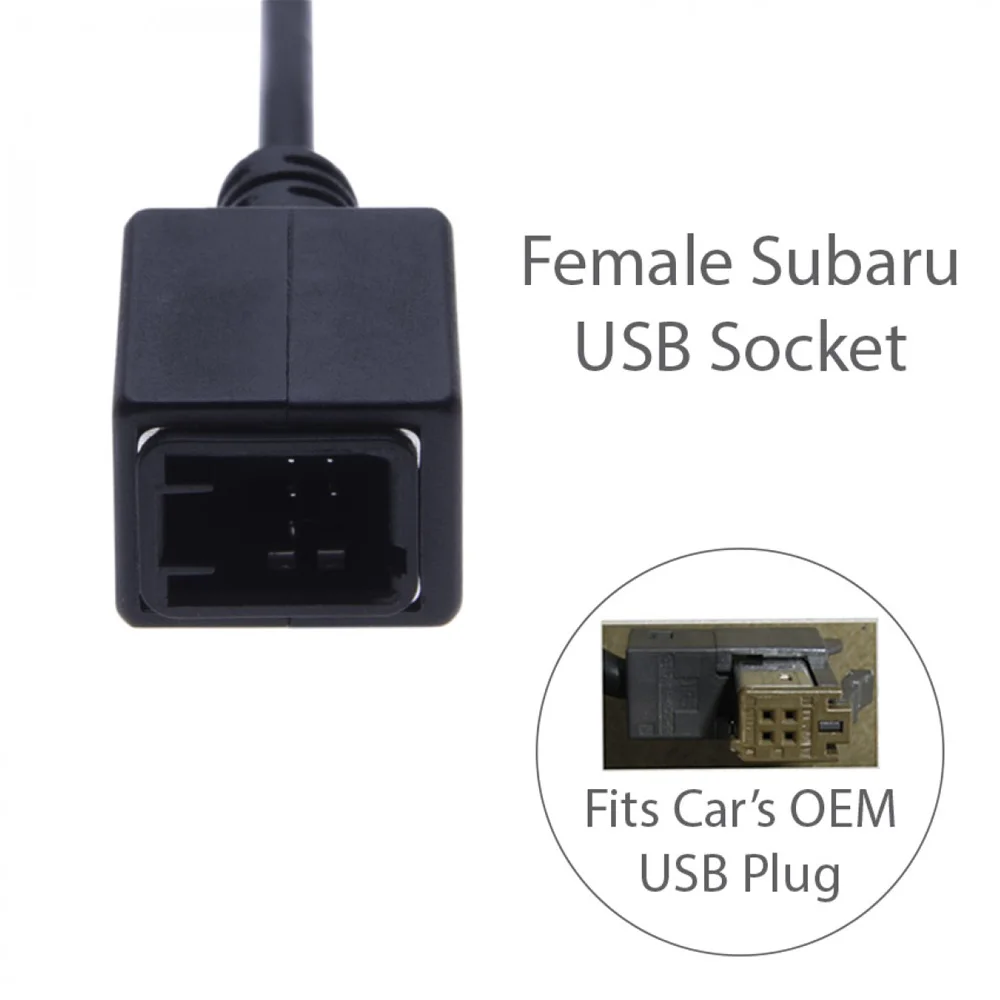 Car USB Retention Adapter Cable 4 PIN Plug Interface for Subaru