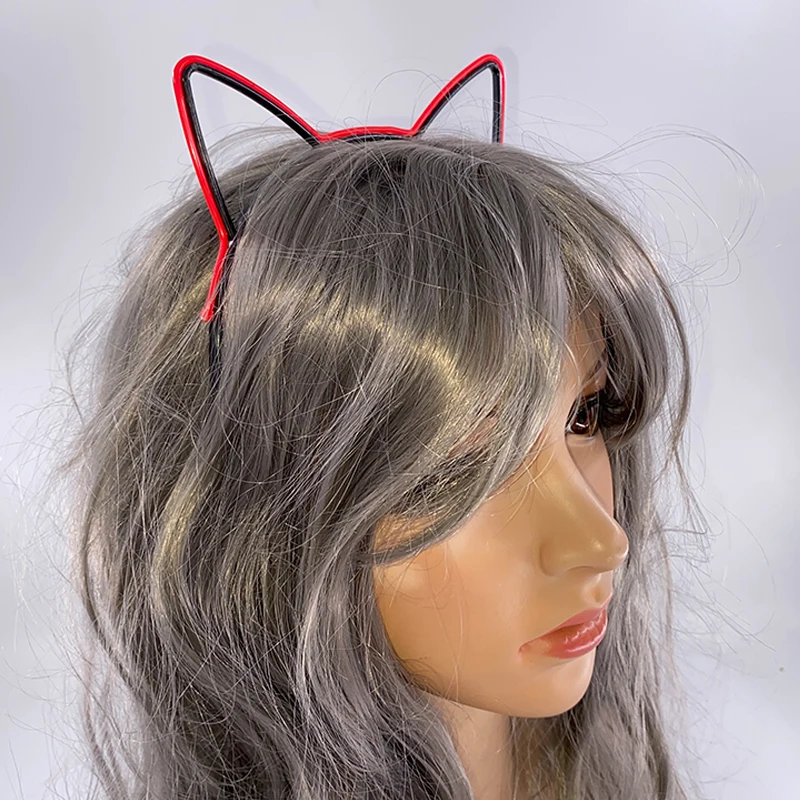 New Cat Ears Unicorn Headband Christmas New Year Costume Supplies EL Neon Luminous Headwear Children Gift Glow Party Supplies