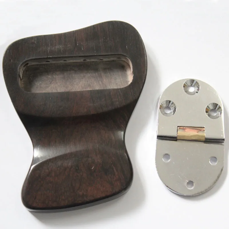 

Solid short left hand ebony tailpiece for archtop guitar