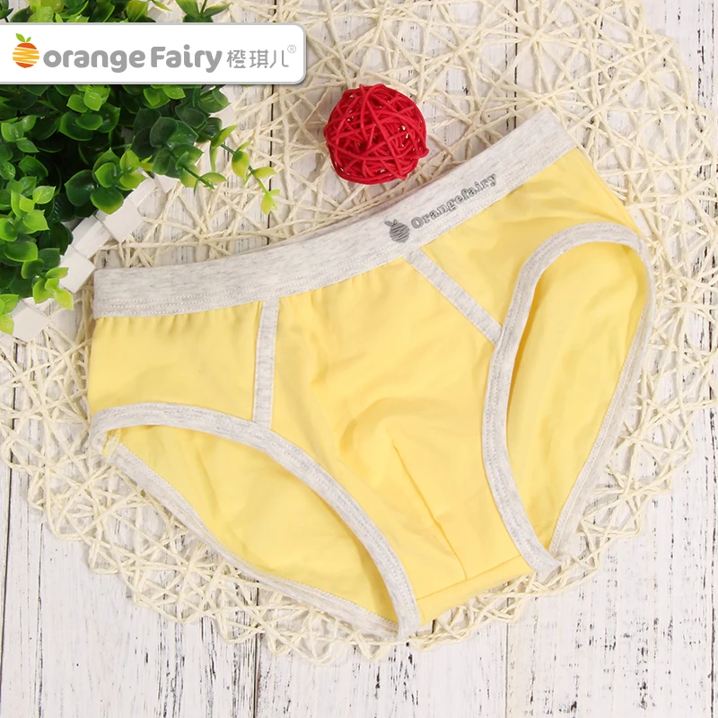 Boy Solid Color Briefs Kids Underwear Soft Cotton Underpants Summer Breathable Under Shorts Briefs 4pcs/Lot Size 110-140