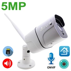5MP IP Camera Wifi Outdoor IR Night Vision ONVIF P2P Audio CCTV Camera SD Card HD Wireless Video Surveillance Xmeye JIENUO