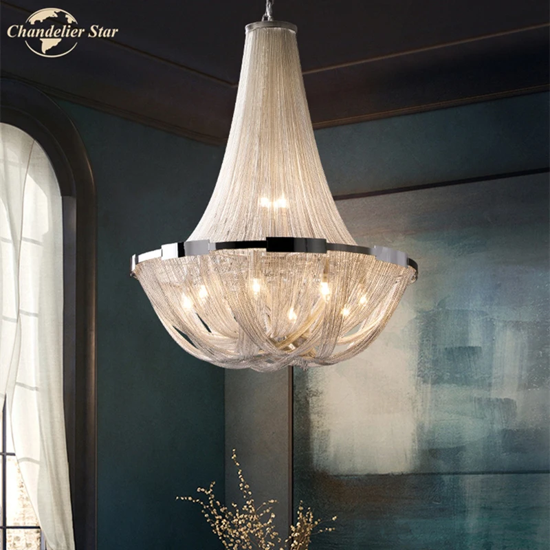 

Modern Tassel LED Chandeliers Lighting for Living Room Bedroom Restaurant Dining Room Chain Lustre Indoor Lamp