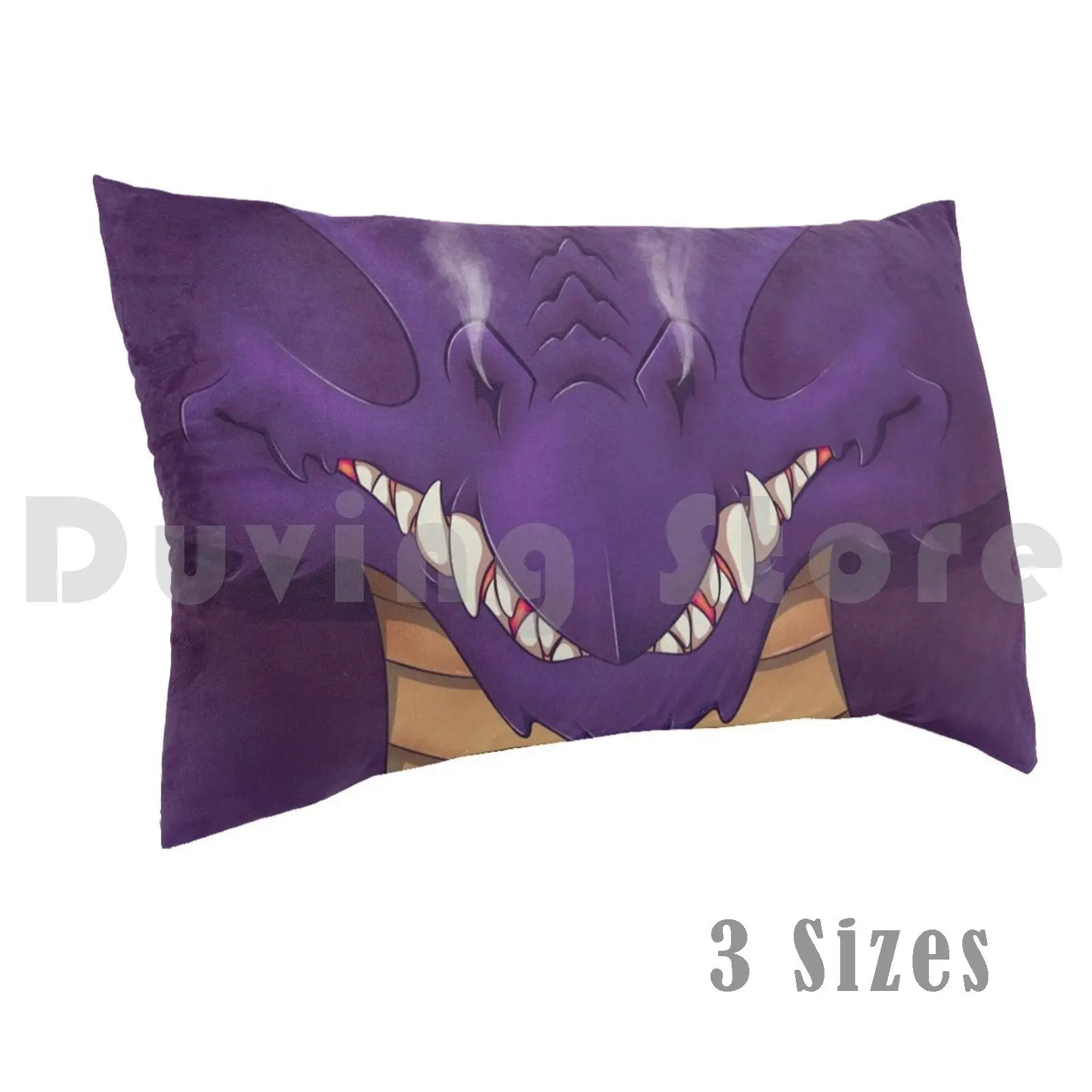 Purple Dragon Pillow Case 20*30 Inch Dragon Dragonborn Fantasy Rpg Costume Purple Dragon Snout Dnd Monster Teeth