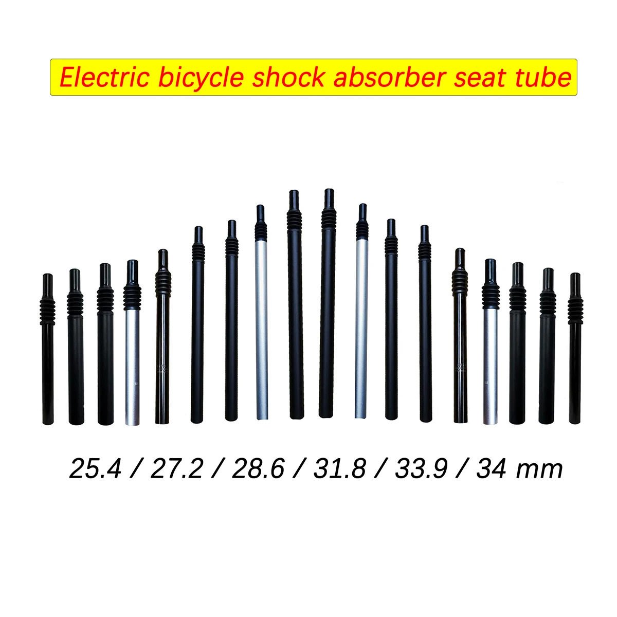 Elektrisches Fahrrad Dämpfende Sattelstütze 25.4 27.2 28.6 31.8 33.9 34mm 300 350 500 550 600mm Faltbares Lithium-Batterie E-Bike Sattelrohr – Detail 1