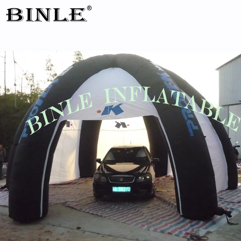 

Outdoor portable inflatable car tent spider dome garage painting workstation shelter with 1 zipper door for sale