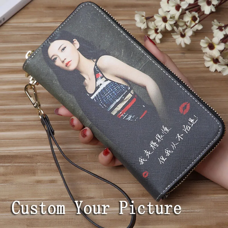 

Custom Mother's Day Two Photos Wallet Women Men Engrave DIY Photo Long Zipper Wallets Birthday Gift for Her Wedding Bridesmaid