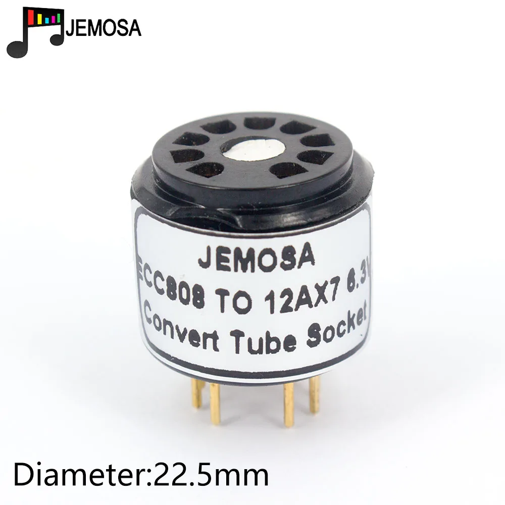 Tubo ecc808 (parte superior) para 12ax7 12au7 ecc81 ecc82 ecc83 tubo (inferior) 6.3v diy amplificador de áudio tubo de vácuo converter adaptador de soquete