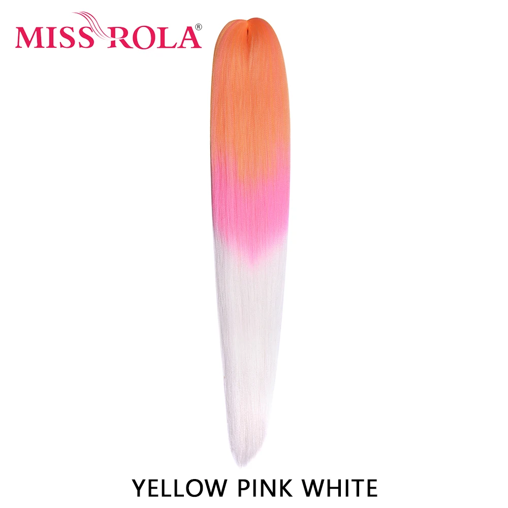 Miss Rola Synthetische 30 Inch 100g Kanekalon Haar Vlecht Yaki Recht Pre Uitgerekt Roze Groothandel Bulk Haarverlenging Jumbo Vlecht