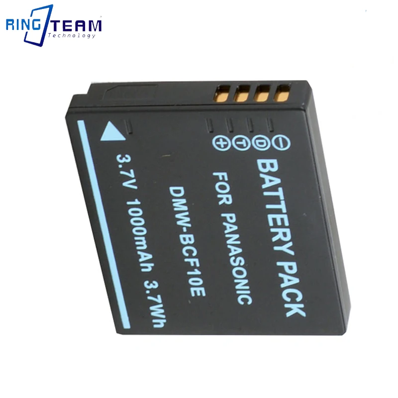 1000mAh 3.7V DMC-BCF10E Digital Camera Battery Suitable For Panasonic Lumix DMC-FS25 FS42 FS62 FT1 FX40 FX48 TS1 FX40