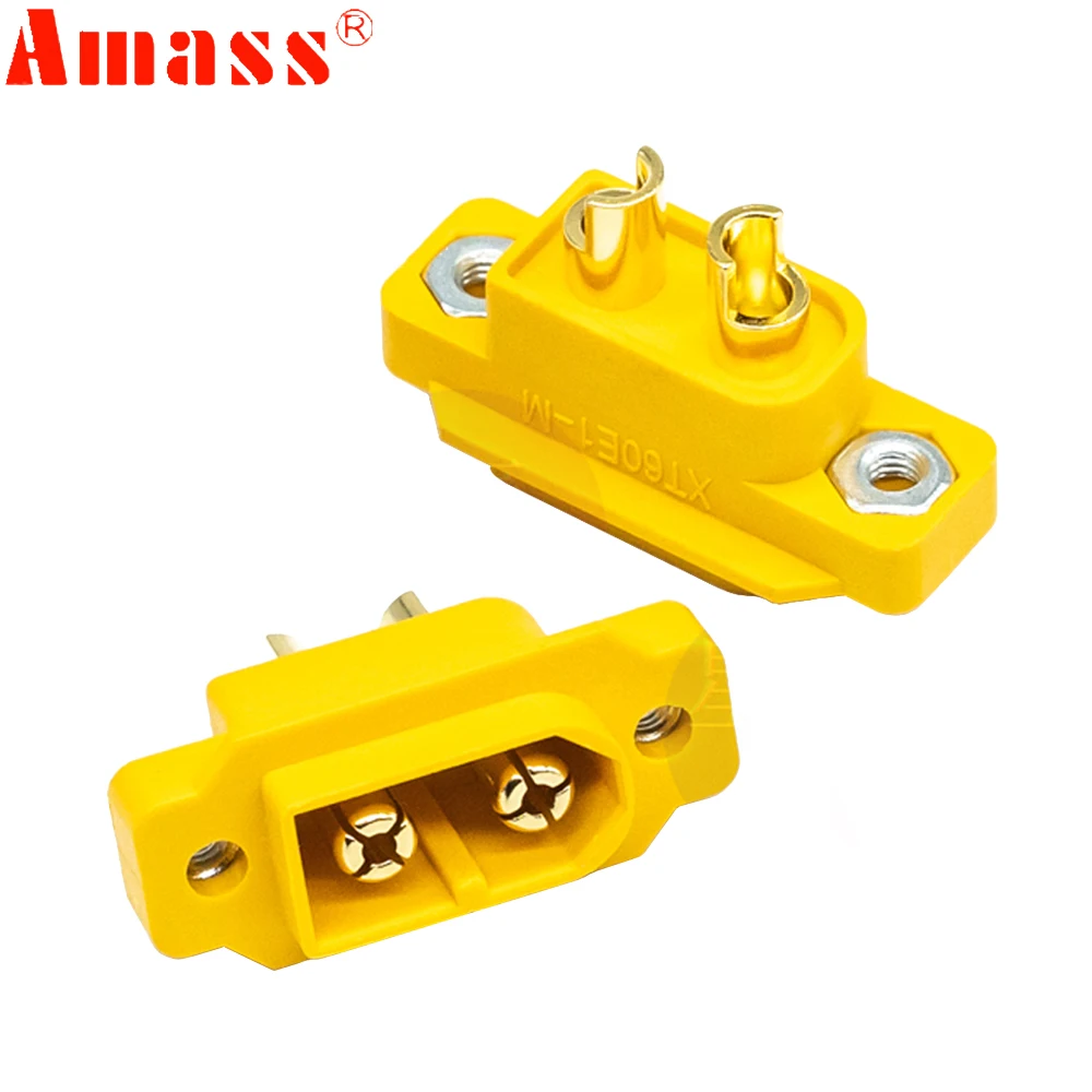 Conector macho para modelos de corrida, DIY Multicopter Fixed Board, Car Drone Toys, peça de reposição, AMASS XT60E-M XT60