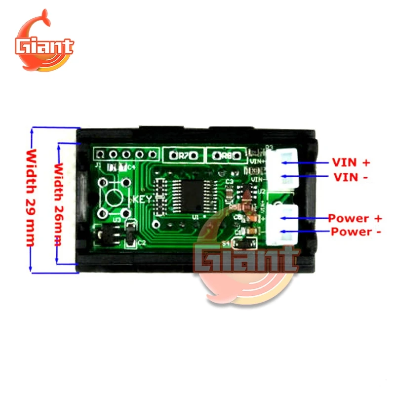 LED 5 Digits DC 0-4.3000-33.000V Digital Voltmeter Vlot Voltage Meter Voltage Indicator DC 5V 12V Car Panel Variable Precision