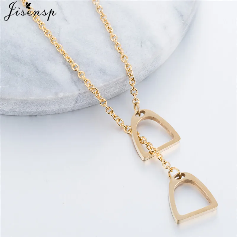 Simple Lucky Animal Horse Pendant Necklaces for Women Men Jewelry Long Chain Horseshoe Hoof Necklace Choker Collier 2024