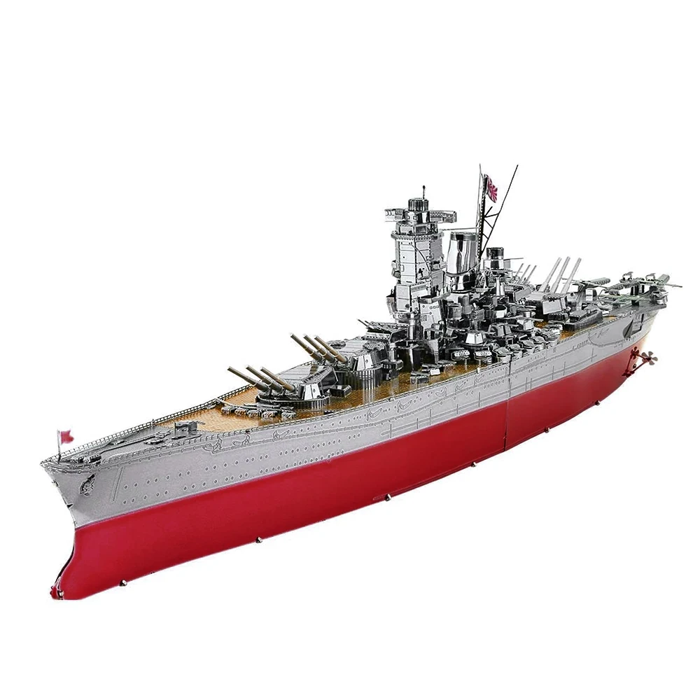 

Piececool 3D Metal Puzzle Model Building Kits - Battleship Yamat Battleship Jigsaw Toy ,Christmas Birthday Gifts for Adults