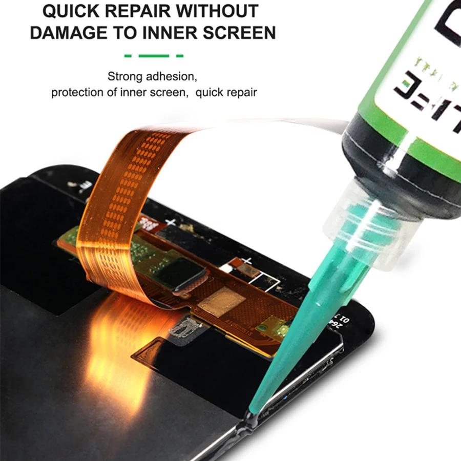 RELIFE PP Cấu Trúc Dính Phát Hiện Cho Điện Thoại Khung Viền Nắp Sau Chân Đế Liên Kết Đen Trong Suốt Có Keo Hộp Đựng